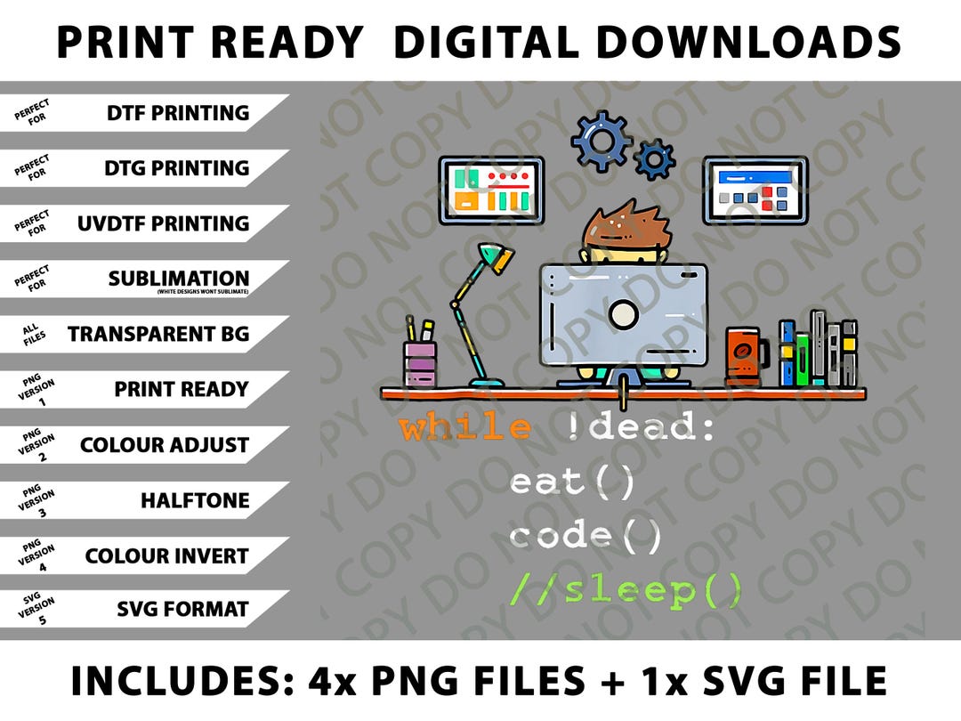 Computer Science Python Programmer Eat Code Newest Png Bundle, SVG ...