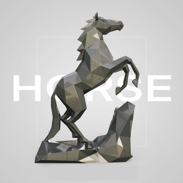 pitbull metal welding DIY low poly 3d model,pitbull svg pdf,digital pattern,standing horse,3d model.pepakura file