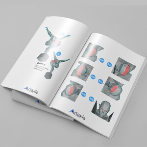 May include: A 3D model assembly guide with a diagram of a human figure in a standing pose. The guide is divided into sections labeled "Part A" and "A01" through "A06".