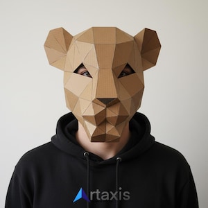 3D-utskrivbar Halloween-rävmask: DIY lågpoly Pepakura-pappersmall för kostymer