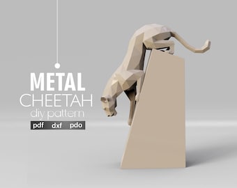 Metal Lion Sculpture Template: Welding Kit for CNC or Laser Cut (PDF + DXF)