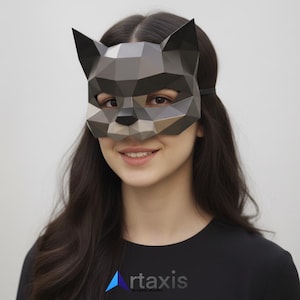 3D-utskrivbar Halloween-rävmask: DIY lågpoly Pepakura-pappersmall för kostymer