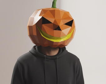 3D Printable Halloween Fox Mask: DIY Low Poly Pepakura Papercraft Template for Costumes