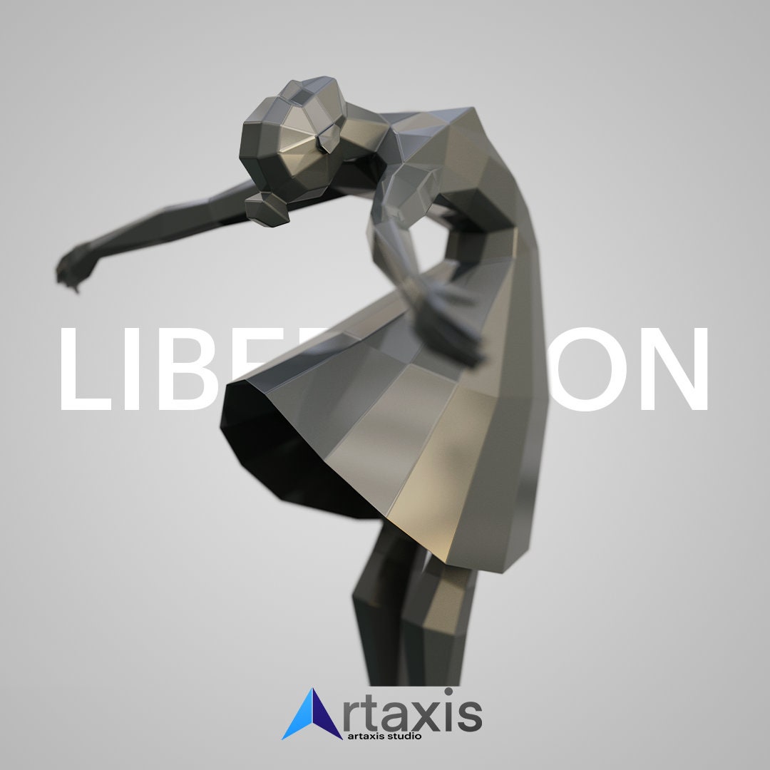 Polygonal Metal Sculpture DIY: Digital Template for Low Poly