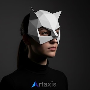 3D-utskrivbar Halloween-rävmask: DIY lågpoly Pepakura-pappersmall för kostymer