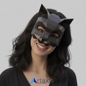 3D-utskrivbar Halloween-rävmask: DIY lågpoly Pepakura-pappersmall för kostymer