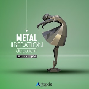 DIY Sculpture polygonale en métal : modèle numérique pour Low Poly (PDF, DXF, téléchargement pdo)