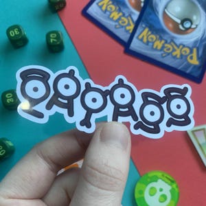 Gayass Unown-sticker, vinylsticker, Gay-stickers, cadeaus voor gamers, Unown-stickers, Gay-sticker