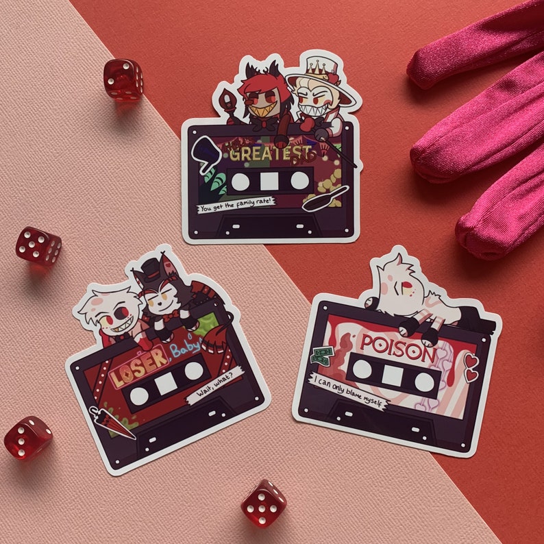 Hazbin Hotel Loser Baby Sticker, Vinyl Sticker, Loser, Baby Song, Angel