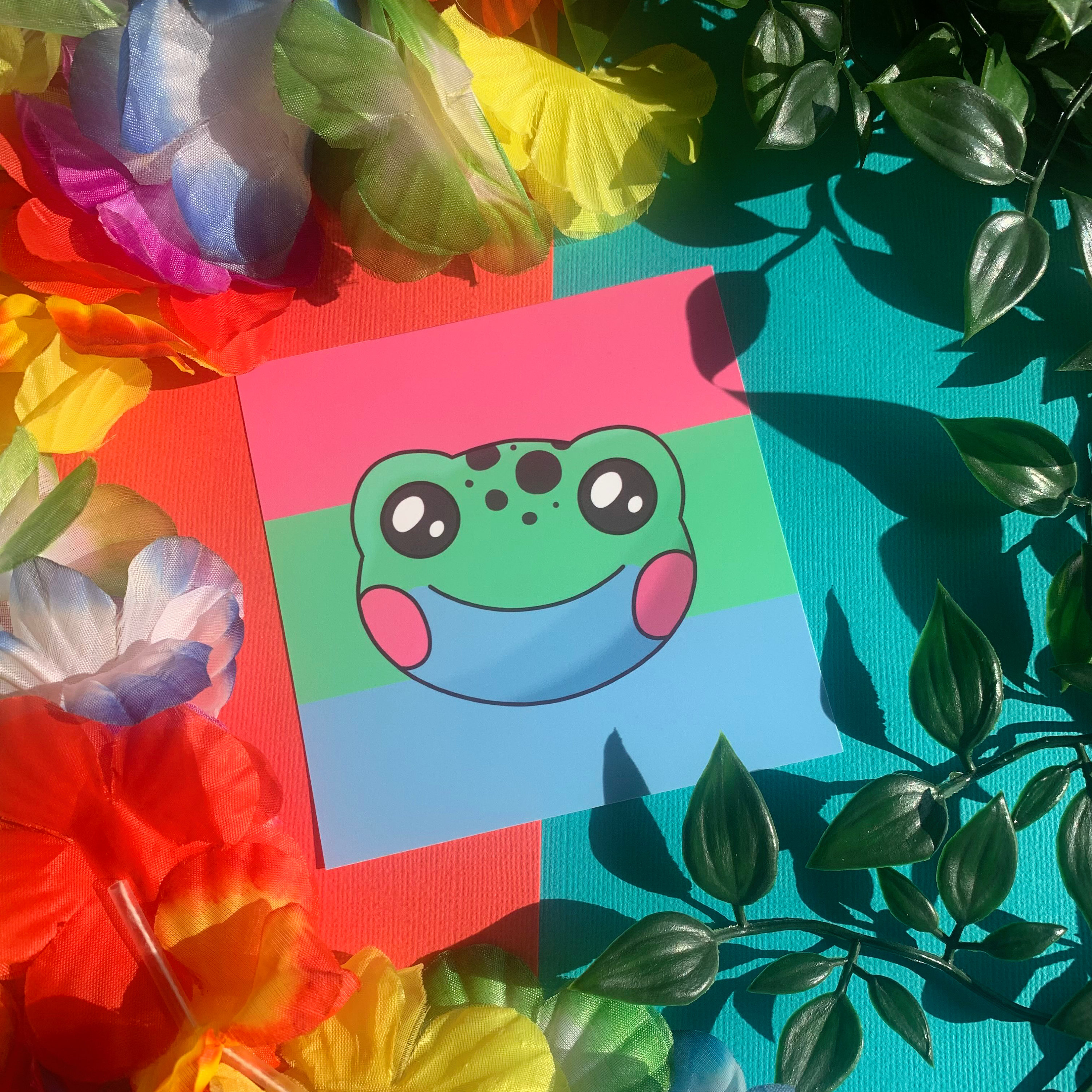 Cute Frog Pride Flag Prints, Aroace Pride, Polyamorous Pride ...