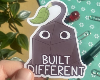Built Different Rock Pikmin Sticker, Pikmin Sticker, Pikmin Merch, Pkimin Bloom Sticker, Gaming Stickers, Gifts for Gamers