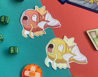 Magikarp Sticker, Gaming Stickers, Gifts for Gamers, Trading Card Game Stickers, Magikarp Stickers