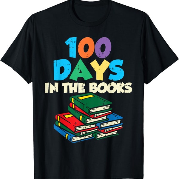 100 giorni sui libri T-shirt scolastica T-shirt per amanti dei libri T-shirt per bambini