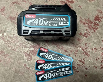 Personalised battery stickers compatible with Makita 40v XGT batteries 1 pair