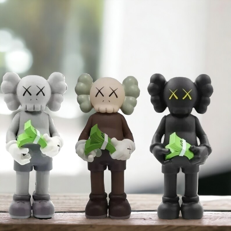 Inspiré de la statue compteuse d'argent KAWS Déco art moderne Figurine Hypebeast Bureau et décoration d'intérieur Idée cadeau parfaite image 2