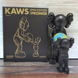 KAWS The Promise Figur Replik KAWS Figur Hypebeast Decor Bear Brick Style Moderne KAWS Statue und Dekorationsstück Black