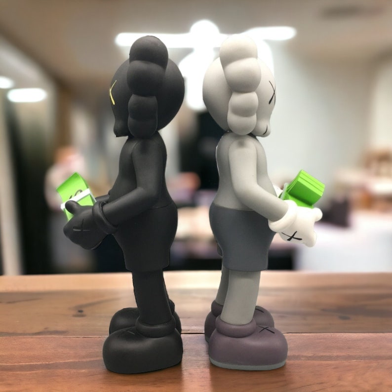 Inspiré de la statue compteuse d'argent KAWS Déco art moderne Figurine Hypebeast Bureau et décoration d'intérieur Idée cadeau parfaite image 3