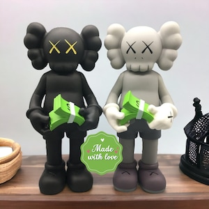 Inspired by KAWS Money Counting Statue - Modern Art Decor - Hypebeast Figure - Desk & Home Decor - Perfect Gift Idea
