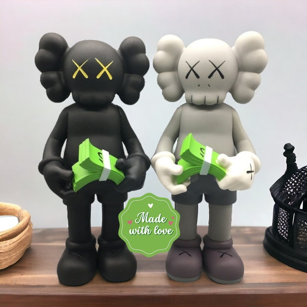 Geïnspireerd door KAWS Money Counting Statue - Modern Art Decor - Hypebeast Figure - Desk & Home Decor - Perfect cadeau-idee