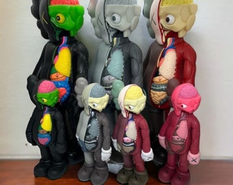 Inspiré de la poupée anatomique KAWS - Série de figurines compagnon - Sculpture d'art moderne - Statue artistique - Figurine Hypebeast - Idée cadeau parfaite