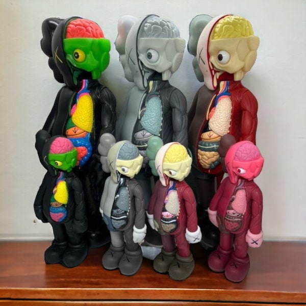 Inspiré de la poupée anatomique KAWS - Série de figurines compagnon - Sculpture d'art moderne - Statue artistique - Figurine Hypebeast - Idée cadeau parfaite