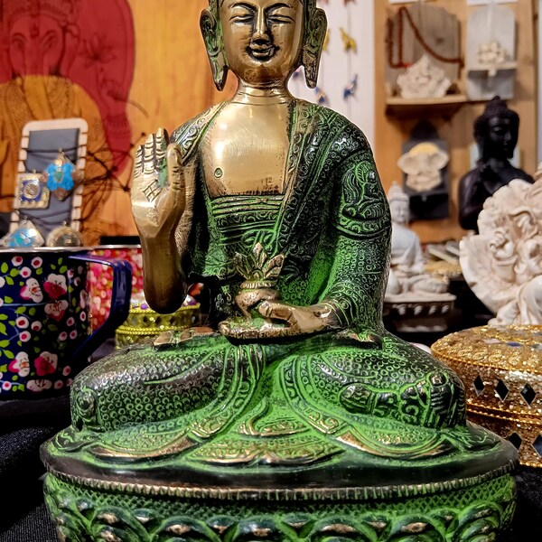 Statuette de Bouddha en bronze