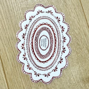 Folha de adesivos de molduras ovais em aquarela, adesivos de moldura oval pintada, molduras de boneca russa em aquarela, adesivos de diário de moldura vintage