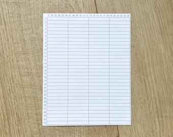 Stickervel maandelijkse tijdregistratie: gewoonte-, werk- en slaapplanner