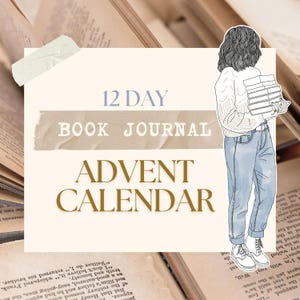 Adventskalender für Leseratten, 12 Tage Schreibwaren, handgemachter Adventskalender, Geschenk für Leseratten und Buchjournalisten