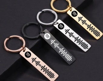Personalised Song Code Spotify Keyring/Keychain - Perfect Gift For Friends or Family