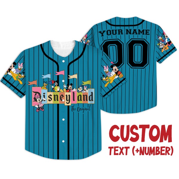 Custom Disneyland The Original Characters Baseball Jersey, Mickey and Friends Disney Baseball Jersey, Disney Family Trip Matching Shirts