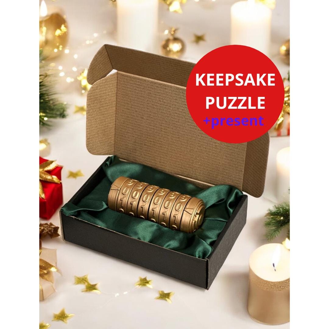Unique Holiday Cryptex Puzzle Box Perfect Christmas Gift for Puzzle ...