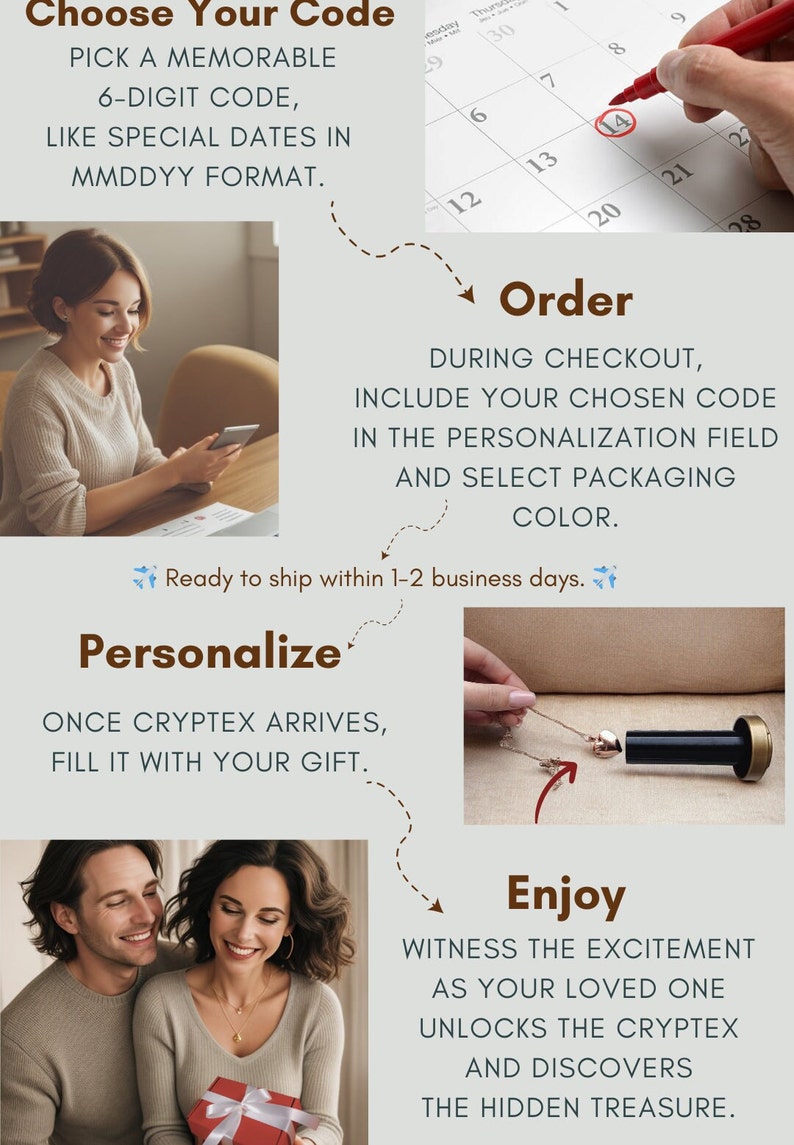 Puzzle Box Personalized Cryptex Custom 3D Money Safe Keepsake With ...