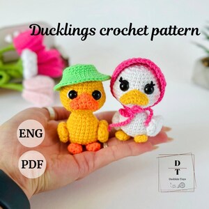 Amigurumi Duck Crochet Pattern PDF Toy Tutorial Cute Duckling Plush Amigurumi Digital Stuffed Animal Pattern Crochet Bird Pattern