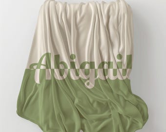 Custom Name Ultra Soft Blanket, Personalized Pastel Color Blanket, Super Cozy Minky Sherpa Gift, Present For Her Him Mom Girlfriend Grandma