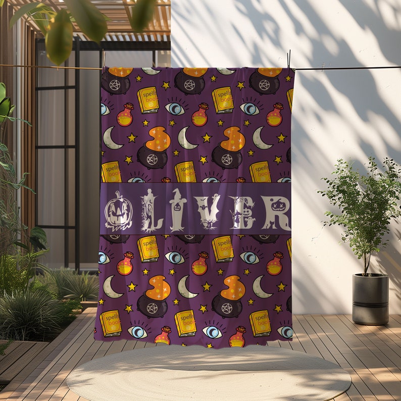 New Halloween Name Blanket,custom Ghost Pumpkin Fall Home Decor,cozy