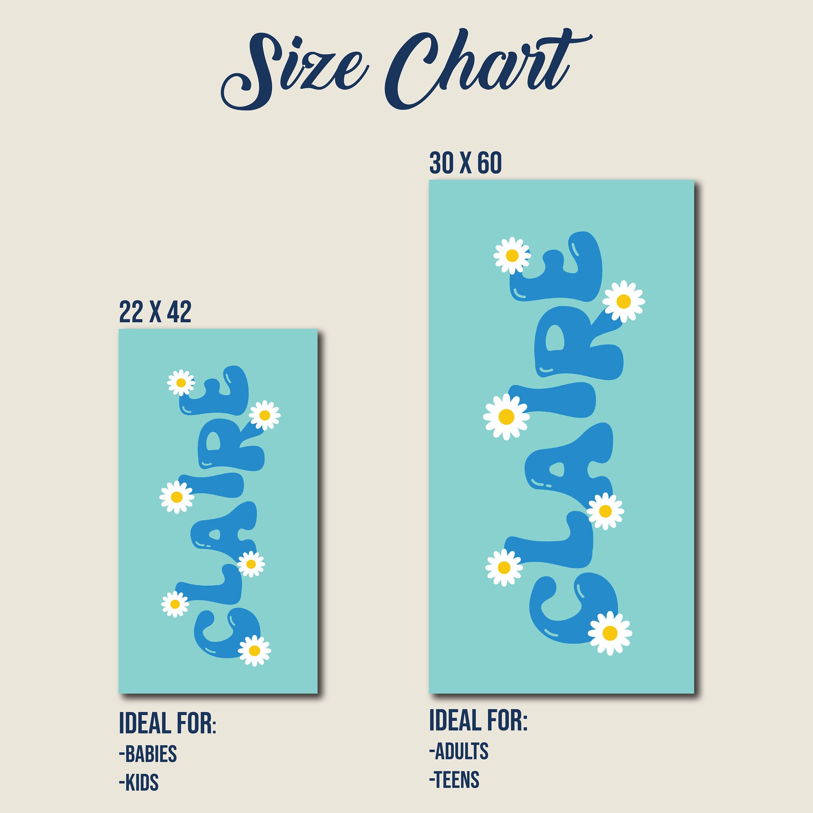 Custom Name Beach Towel, Personalized Brushed Font Pool Towel, Home