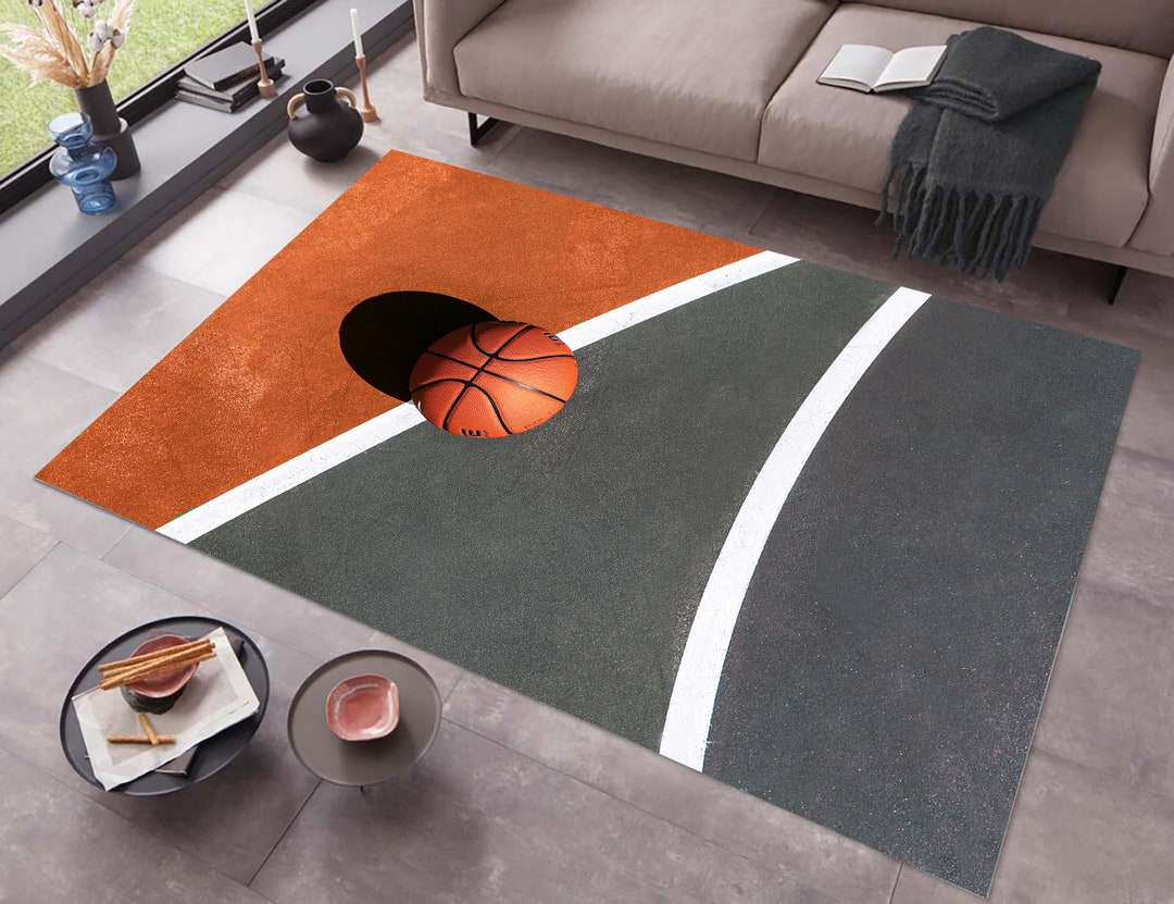Neutral Sports Rug Basketball Rug, Sports Rug, Popular Rug, Legends Rug, Living Room Rug ...