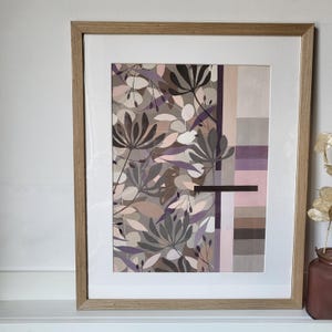Abstract Floral Art, Original Gouache Painting, Modern Home Decor - 40x50cm