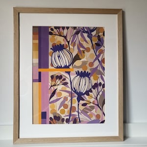 Original Floral Gouache Painting, Colorful Wall Art, Handmade Home Decor, 40x50cm Artwork, Abstract gouache