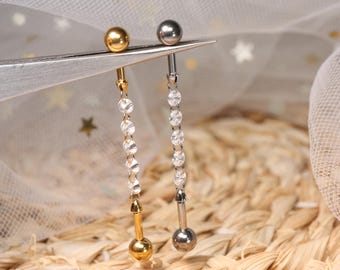 Zirconium String Industrial Rod 14aG-38mm /G23-Titanium//Industrial Piercing Jewelry /industrial Barbell//Industrial Bars