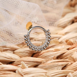 16G Septum Daith Jewelry Nose Ring Hoop//Septum Ring Piercing Jewelry//316-Surgical-Steel//Septum Clicker