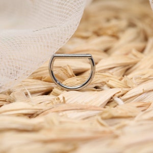 D Form Nasenring / 16G Septum / Daith Schmuck / Halbkreis Nase Ring Hoop / Knorpelohrring /Septum Ring / chirurgischem Stahl 316L