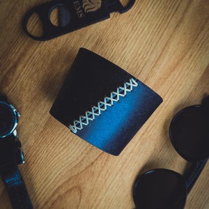 Leather Cup Sleeve – Reusable Coffee Sleeve – Handmade Gift for Coffee Lovers – Eco-Friendly Leather Cup Holder – Personalised