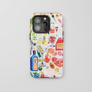 Coquette Martini Collage Case, Cocktail Case, Y2K Aesthetic, for iPhone 17 16 15 14 13 12 11 Pro Max, Samsung Galaxy S23 S22 S21 S20 Ultra
