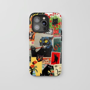 Cats Case Meme Collage Funny Cover fit  for iPhone 16 Pro Max, 15, 14, 13, 12, 11, Plus and Samsung Galaxy S24 Ultra, S23, S22, S21, S20