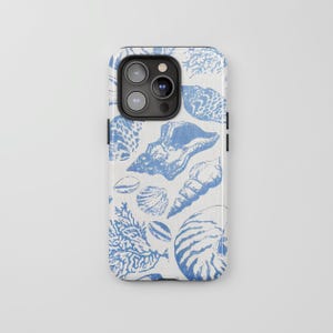 Summer Coastal Seashell Case, Cute Ocean Inspired for iPhone 17 16, 15, 14, 13, 12 11 Pro Max Plus, Samsung Galaxy S23, S22, S21, S20 Ultra