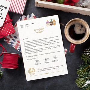 Carta Reyes Magos en español, carta personalizada reyes magos en español, carta escrita por los reyes magos, lámina personalizada de Navidad
