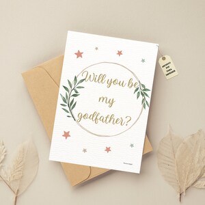 Tarjetas en inglés para pedir padrino, ¿quieres ser mi padrino?, regalos para padrinos, bautizo, anuncio nuevo ahijado, noticia embarazo.
