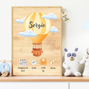 Lámina de nacimiento personalizada para bebés, regalos para recién nacidos, natalicio para habitación infantil para imprimir en tamaño A3.